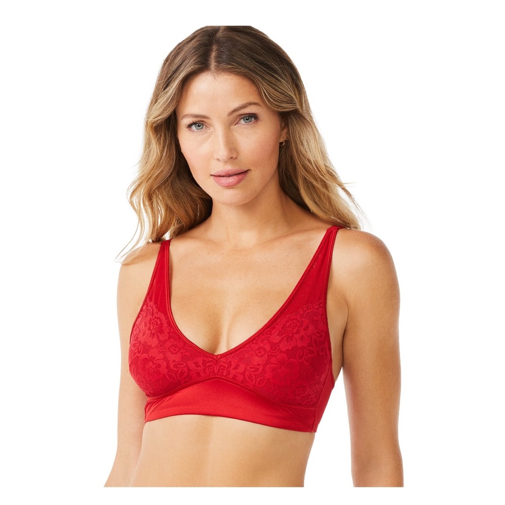Sofia Intimates x Sofia Vergara, Soft Cup Lace Plunge Bra NWT 🤩 Size XL ❤️ ❤️